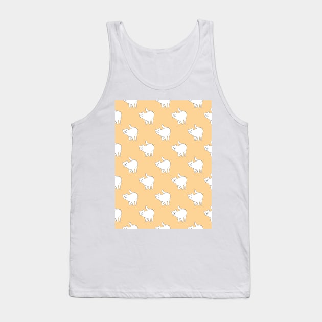 Cute Cat Pattern Tank Top by DrawingEggen